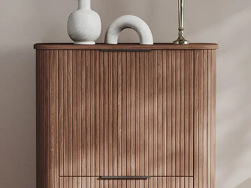 Meubels met ribbelpatroon