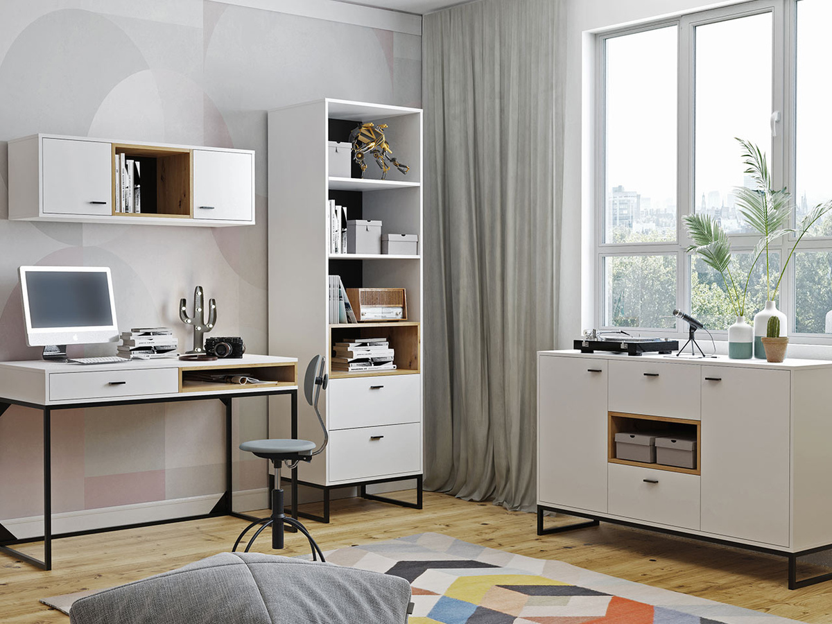 Wandkast Baltesi 111 (Wit + Artisan eiken)