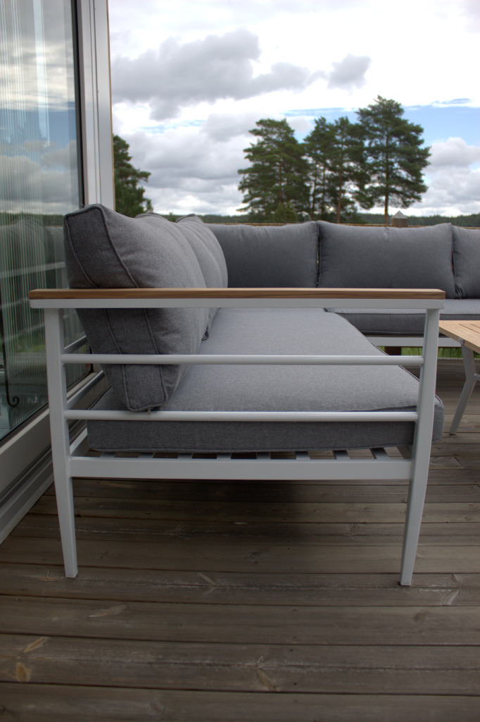 Buiten meubilair set Dallas 525 (Wit + Grijs)