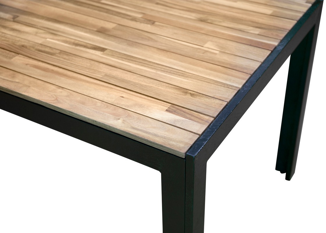 Outdoor tafel Dallas 673 (Acacia + Zwart)
