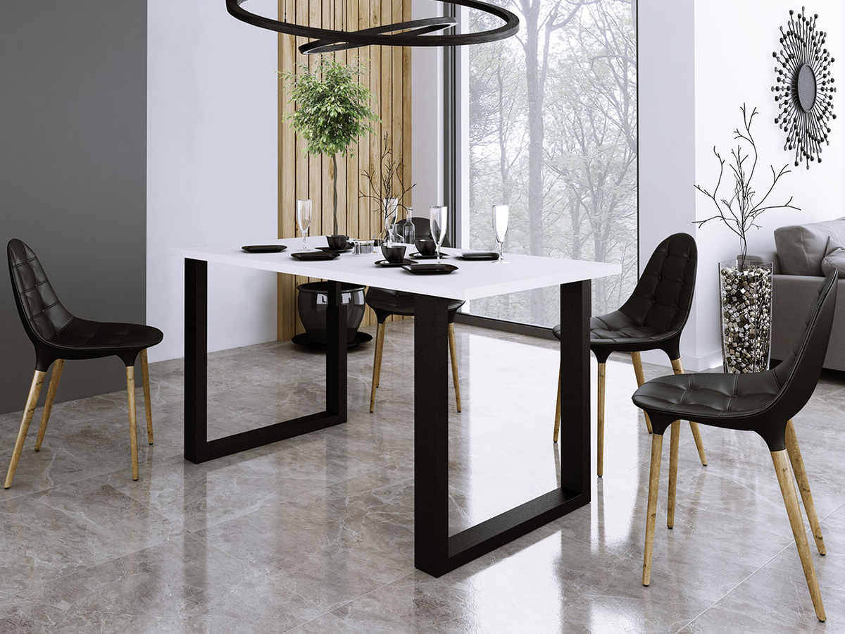 Tafel Tucson 136 (Wit + Zwart)