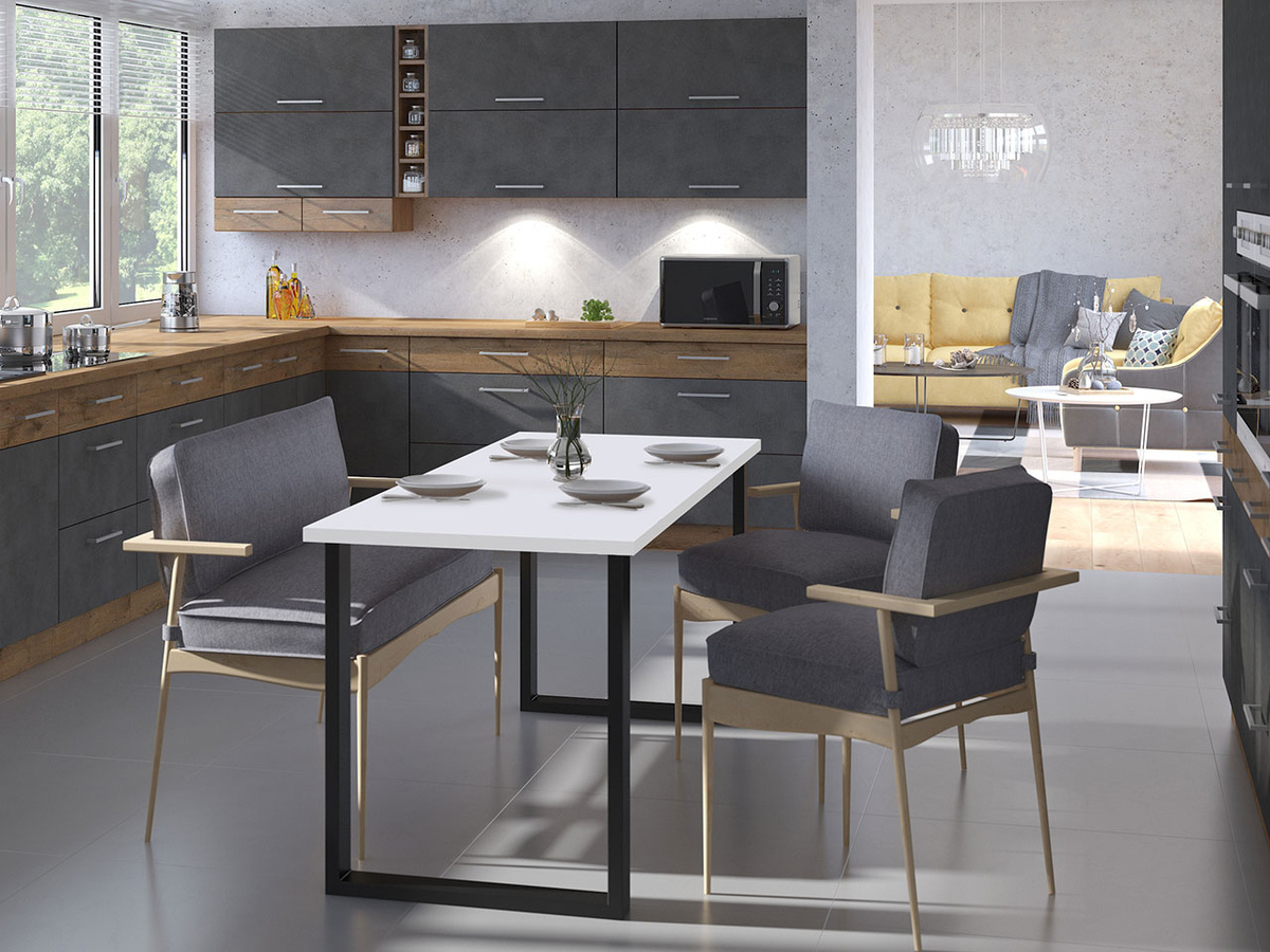Tafel Tucson 138 (Wit + Zwart)