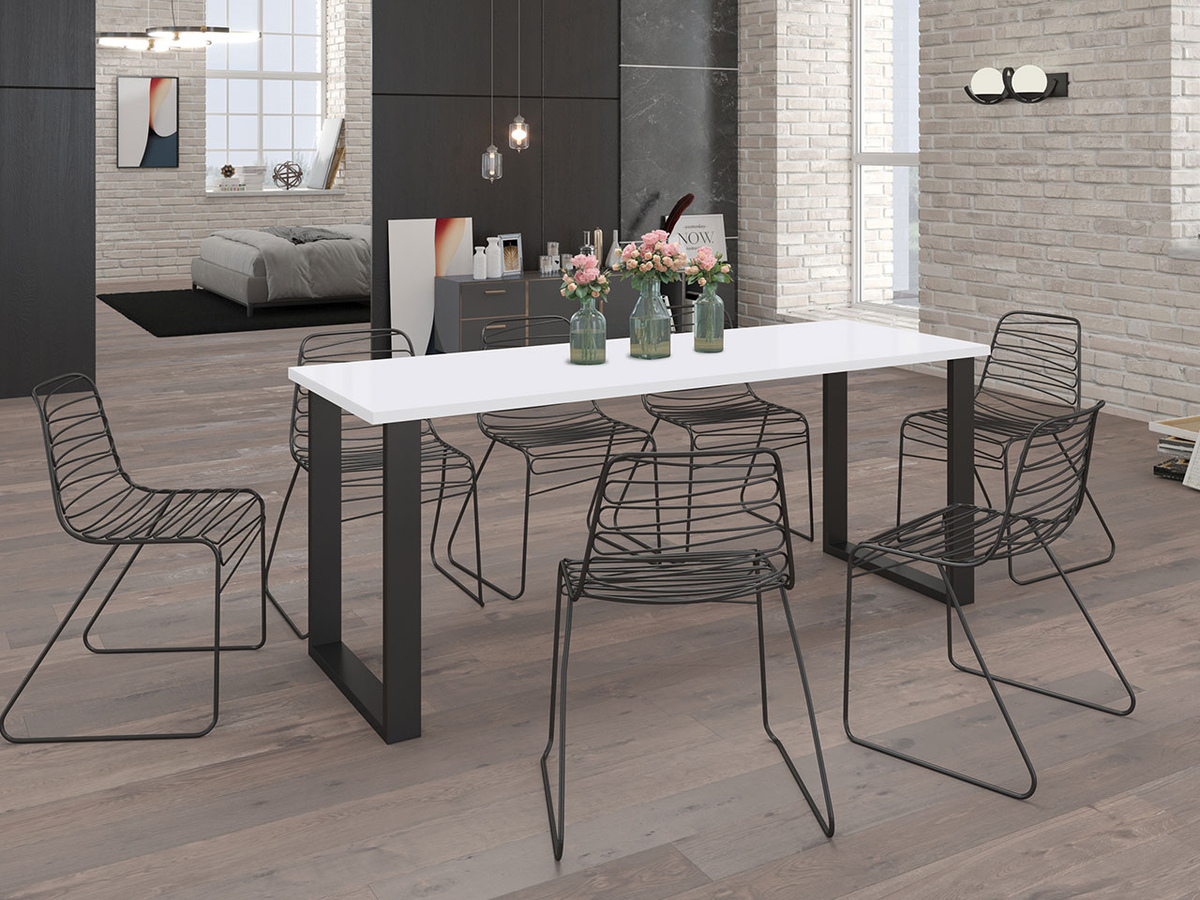 Tafel Tucson 138 (Wit + Zwart)