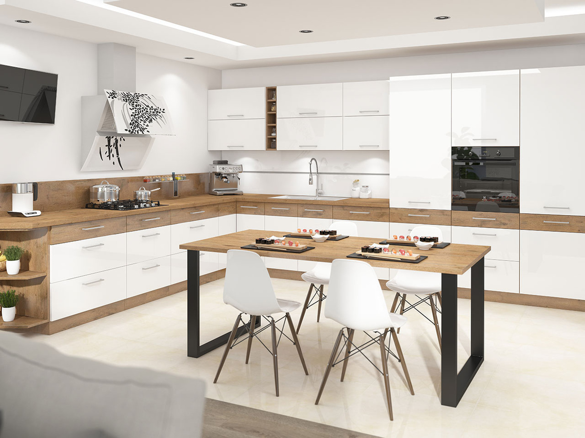 Tafel Tucson 139 (Lancelot-eik + Zwart)