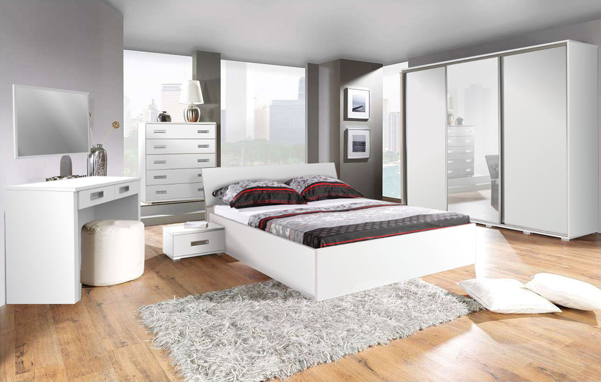 Slaapkamer set Elicavo 106 (Wit)