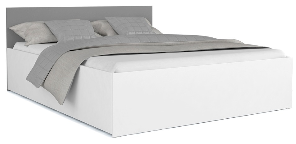 Bed Aurora 157 (Wit + Grijs)