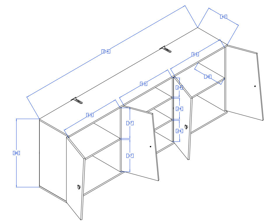 Wandkast Mirelbu 115 (Artisan eiken + Wit)