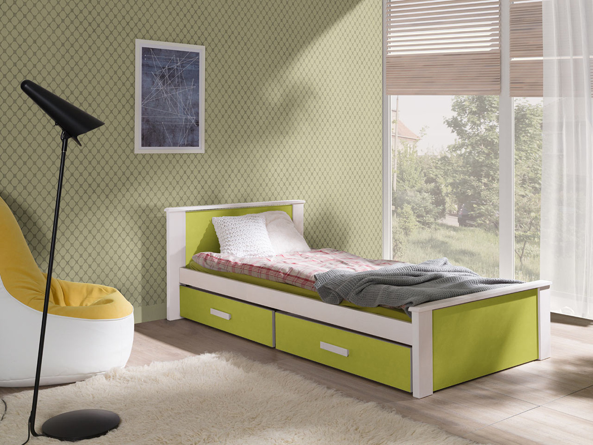 Bed Henderson 116 (Wit + Groen)
