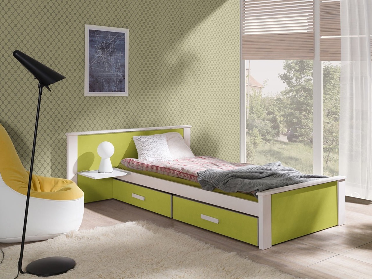 Bed Henderson 117 (Wit + Groen)