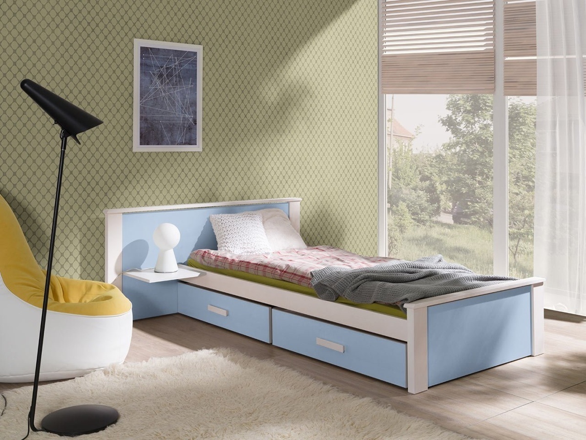 Bed Henderson 118 (Wit + Blauw)