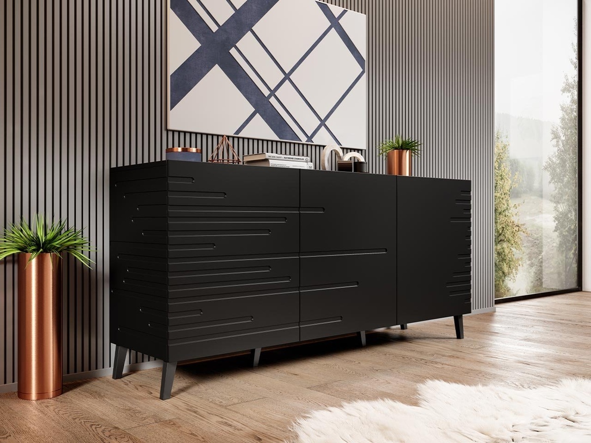 Dressoir Charlotte 140 (Zwart)