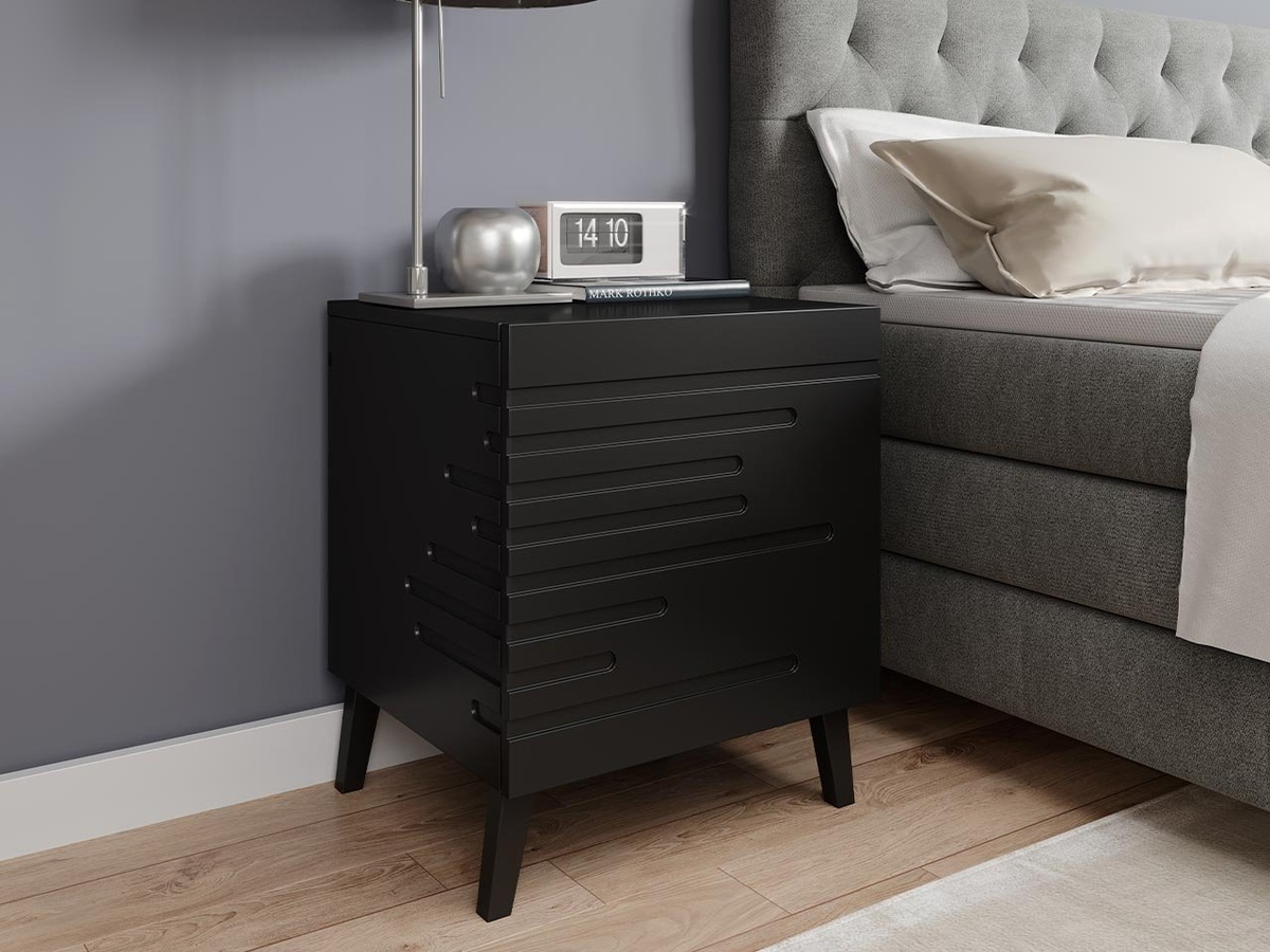 Een set nachtkastjes Charlotte 141 (Zwart)