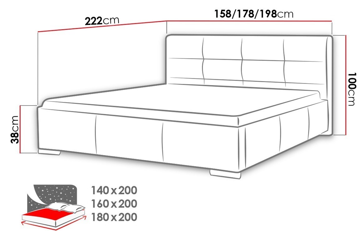 Bed Baltimore 108 (Soft 011)