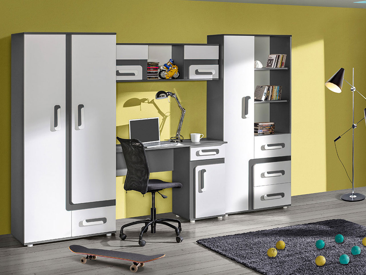 Wandplank Aviseve 104 (Antraciet + Wit)