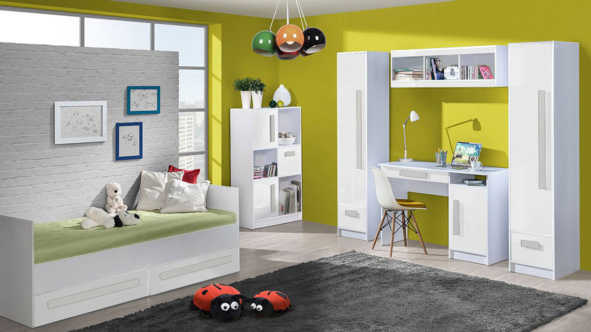 Wandplank Merevari 106 (Wit + Glans Turquoise)