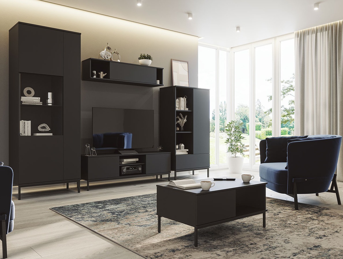 Boekenkast Lomsore 106 (Zwart)