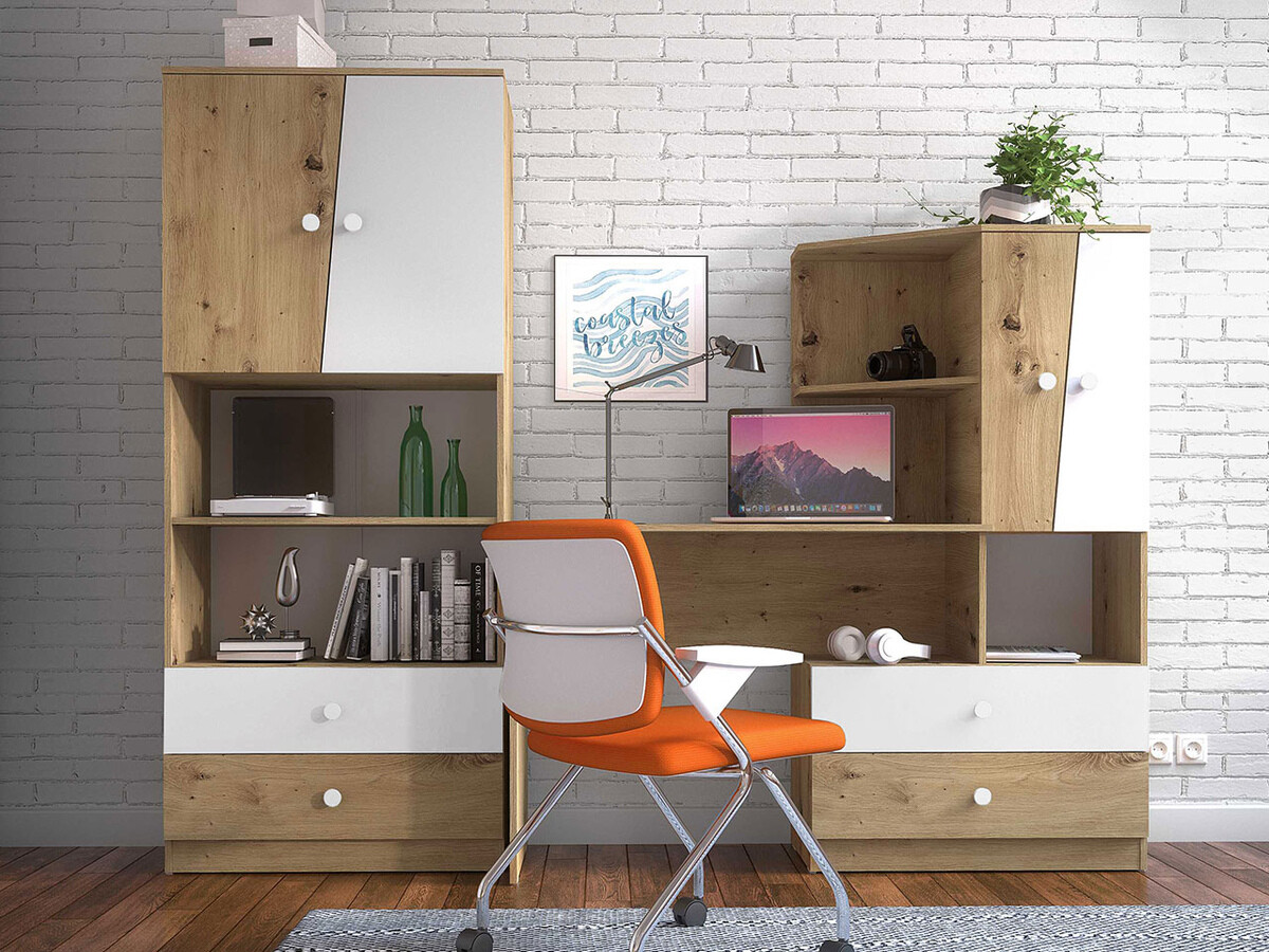 Meubelset Almira 115 (Artisan eiken + Wit)