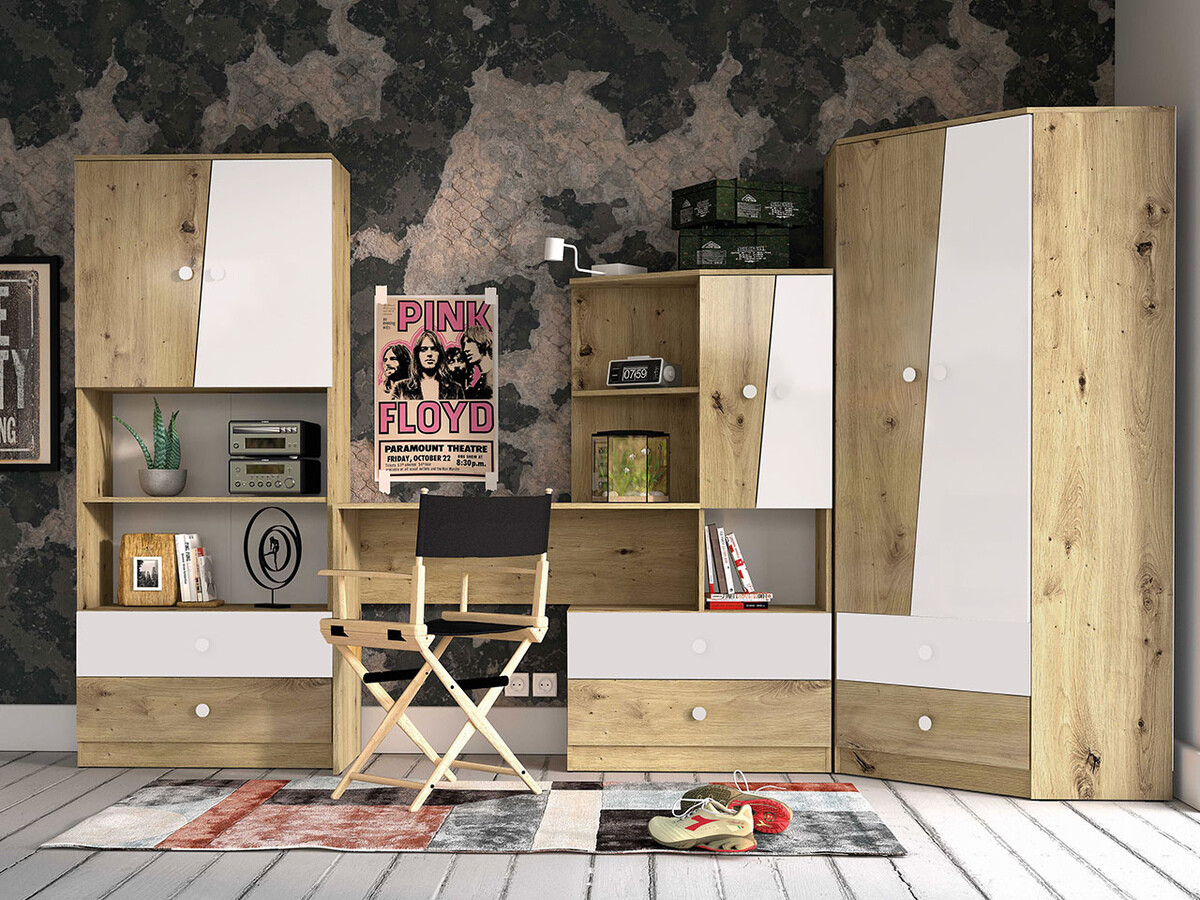 Meubelset Almira 116 (Artisan eiken + Wit)