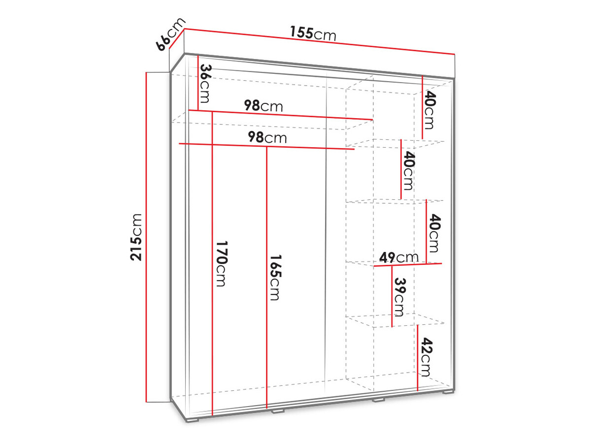 Kledingkast Murrieta 100 (Wengé)