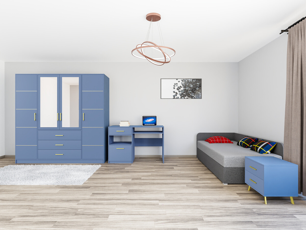 Meubelset Dortivu 122 (Blauw + Lux 06 + Lux 05)