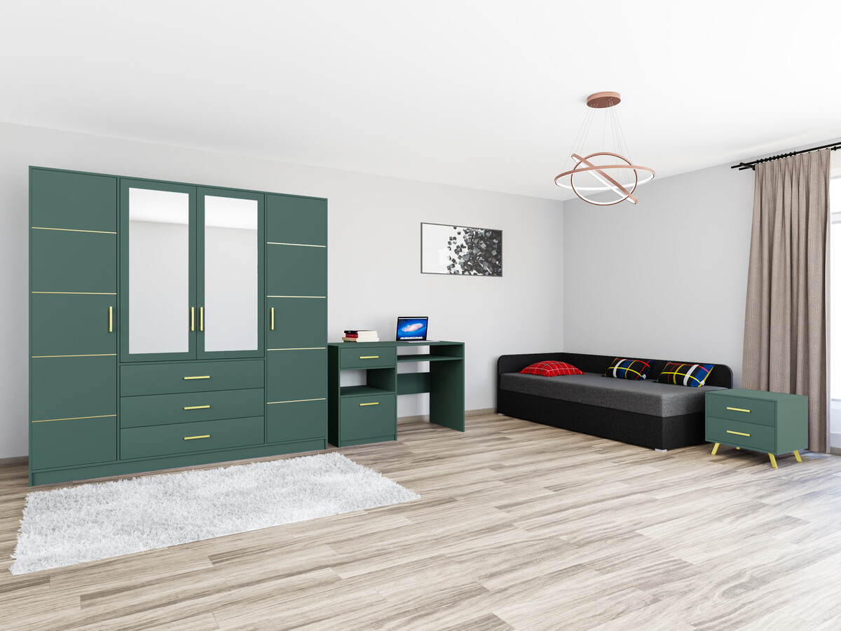 Meubelset Dortivu 122 (Groen + Lux 23 + Lux 06)