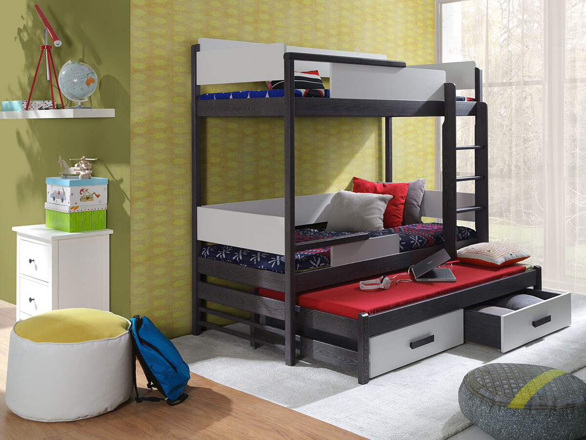 Stapelbed Henderson 114 (Grafiet + Grijs)