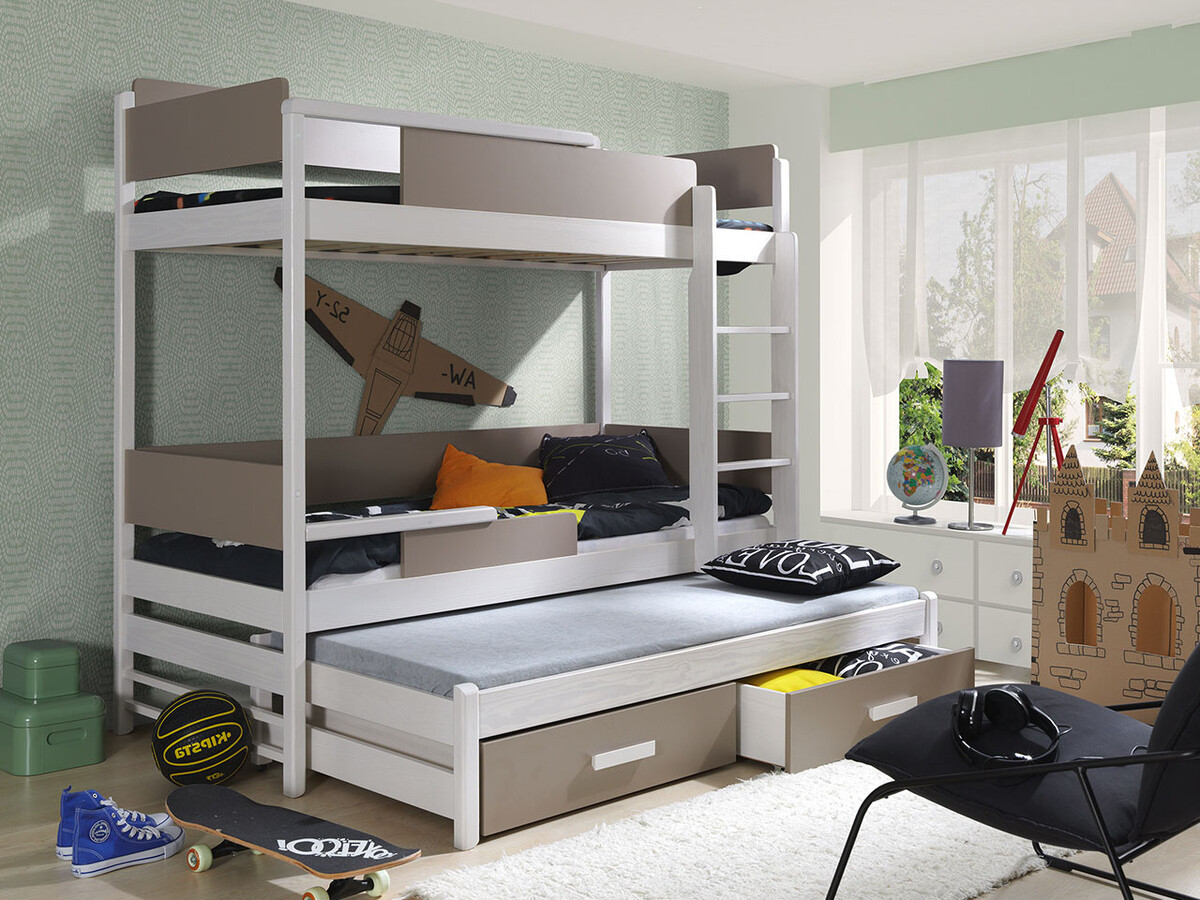 Stapelbed Henderson 114 (Wit + Truffel)