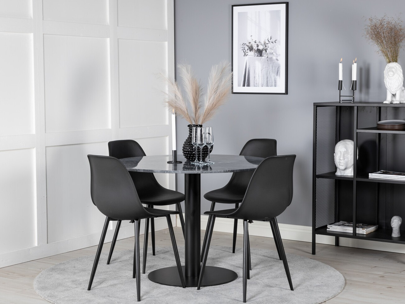 Eetkamerset Dallas 2630 (Zwart)