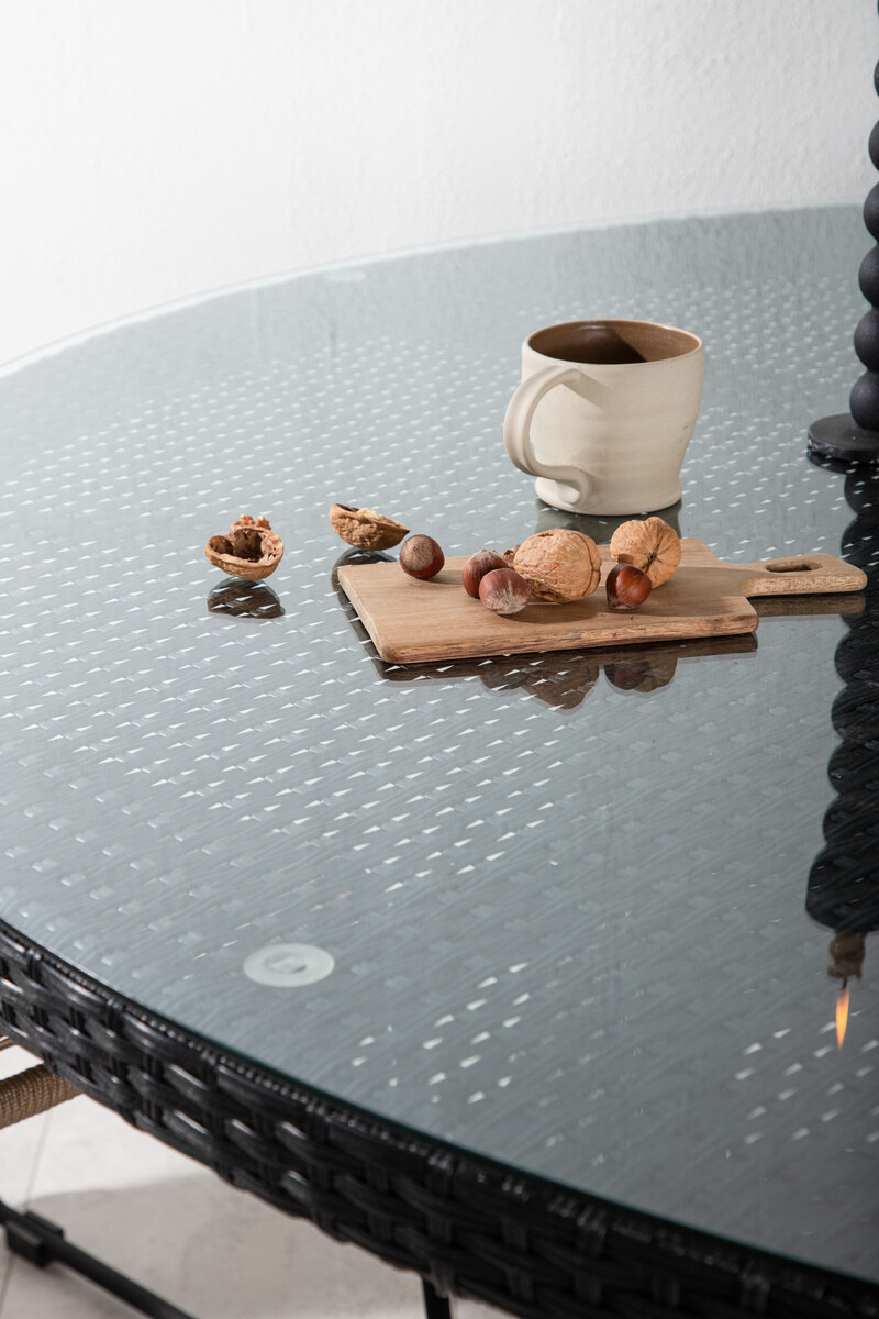 Outdoor tafel Dallas 667 (Zwart + Grijs)