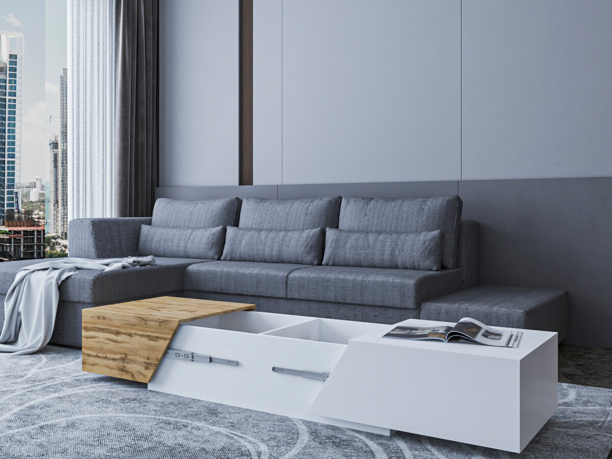 Salontafel Comfivo Daldune 102 (Antraciet + Wotan eik)