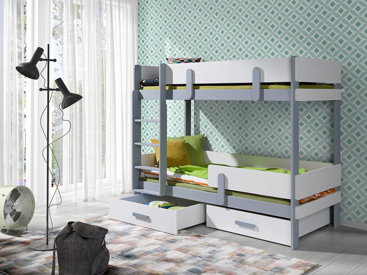 Stapelbed Henderson 144 (Wit + Grijs)