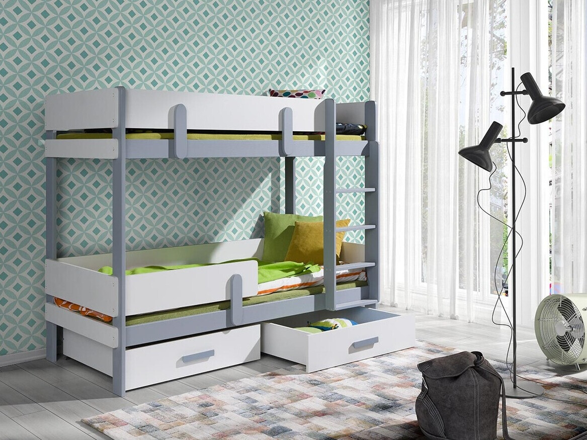 Stapelbed Henderson 144 (Wit + Grijs)