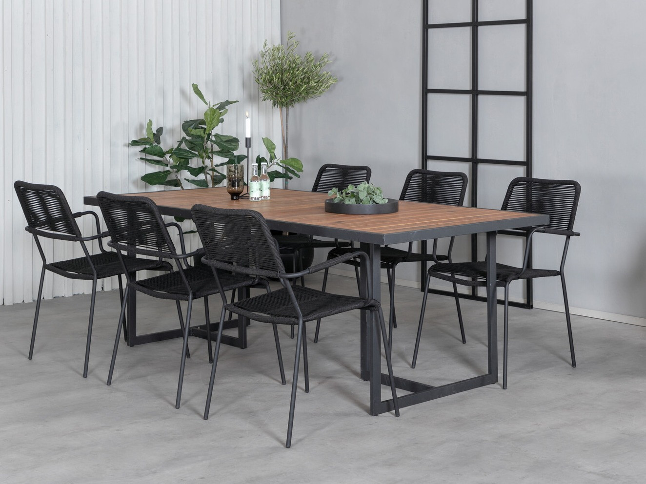 Tafel en stoelen set Dallas 2904