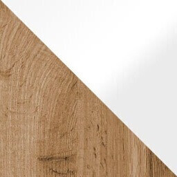 Woonkamerset Sarasota 132 (Wotan eik + Glanzend wit)