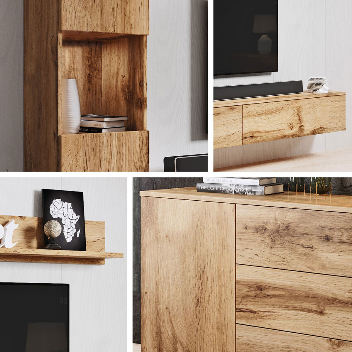 Woonkamerset Sarasota 132 (Wotan eik)