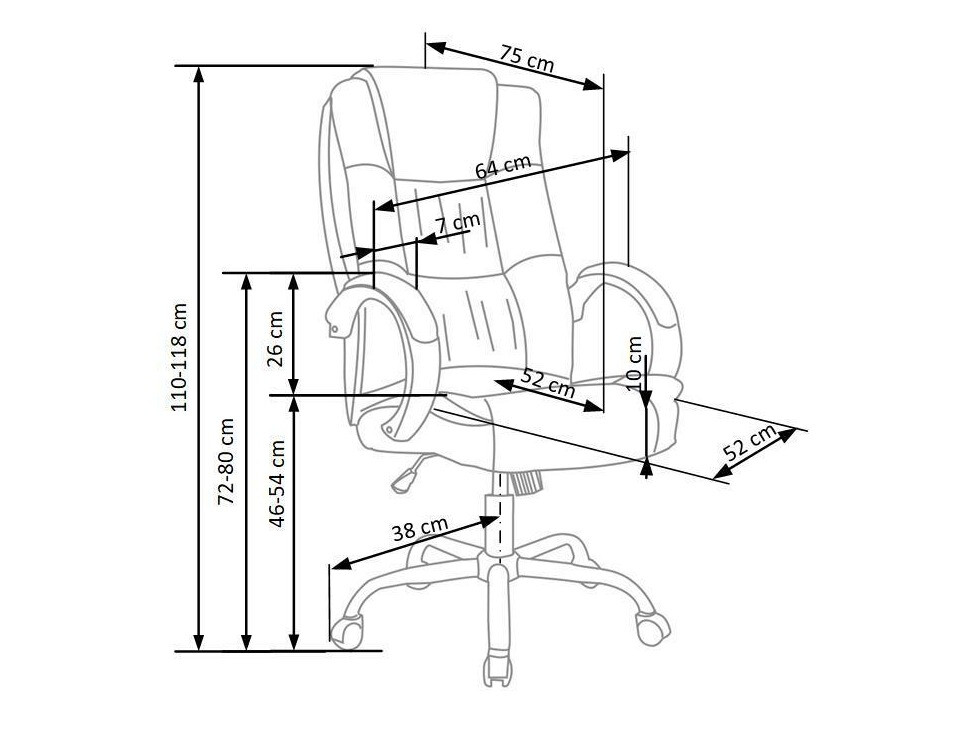 Bureaustoel Houston 243 (Bruin)