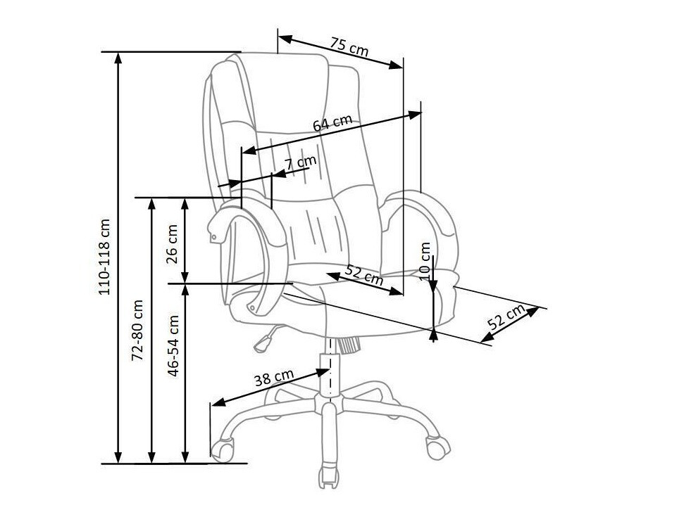 Bureaustoel Houston 243 (Grijs)