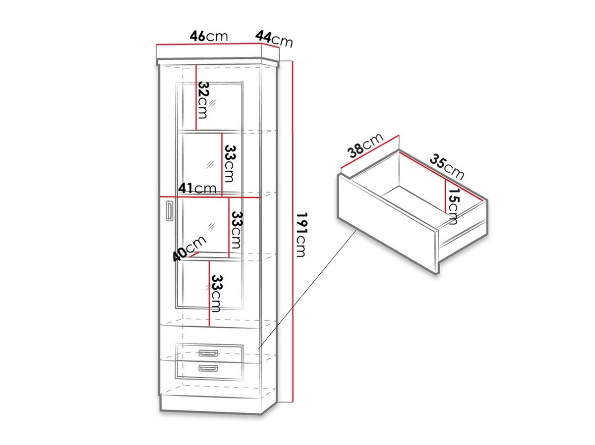 Boekenkast Lircava 108 (Lefkas eik)