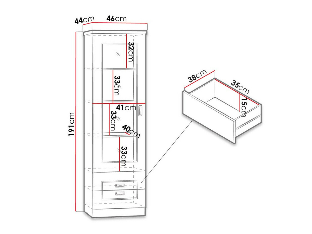 Boekenkast Lircava 109 (Lefkas eik)