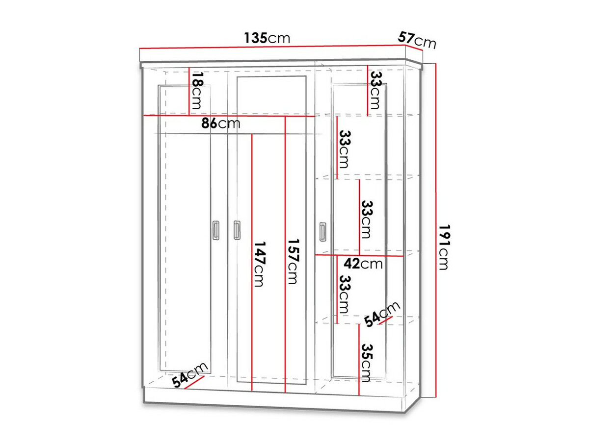 Kledingkast Lircava 112 (Lefkas eik)