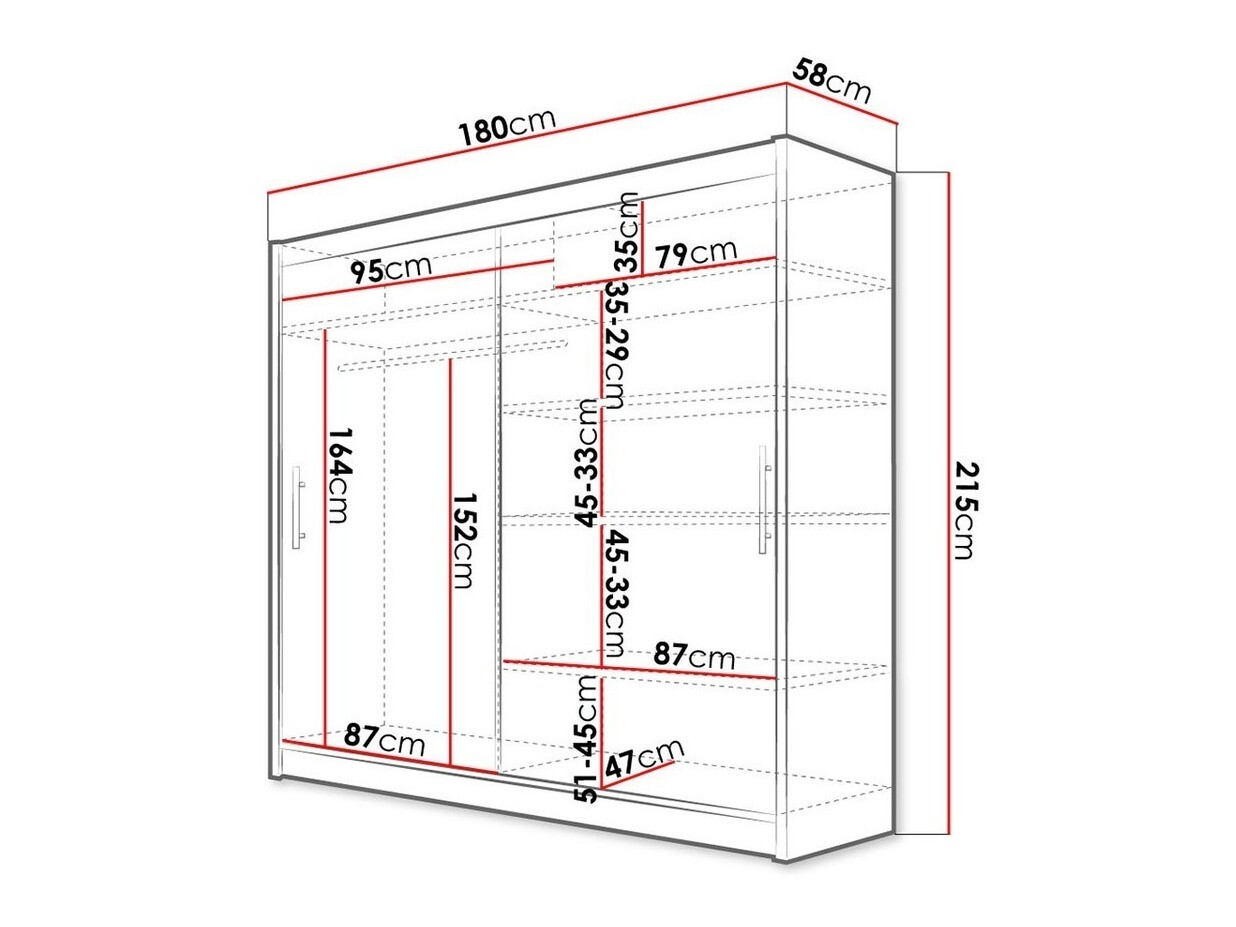 Kledingkast Closico 100 (Wit)