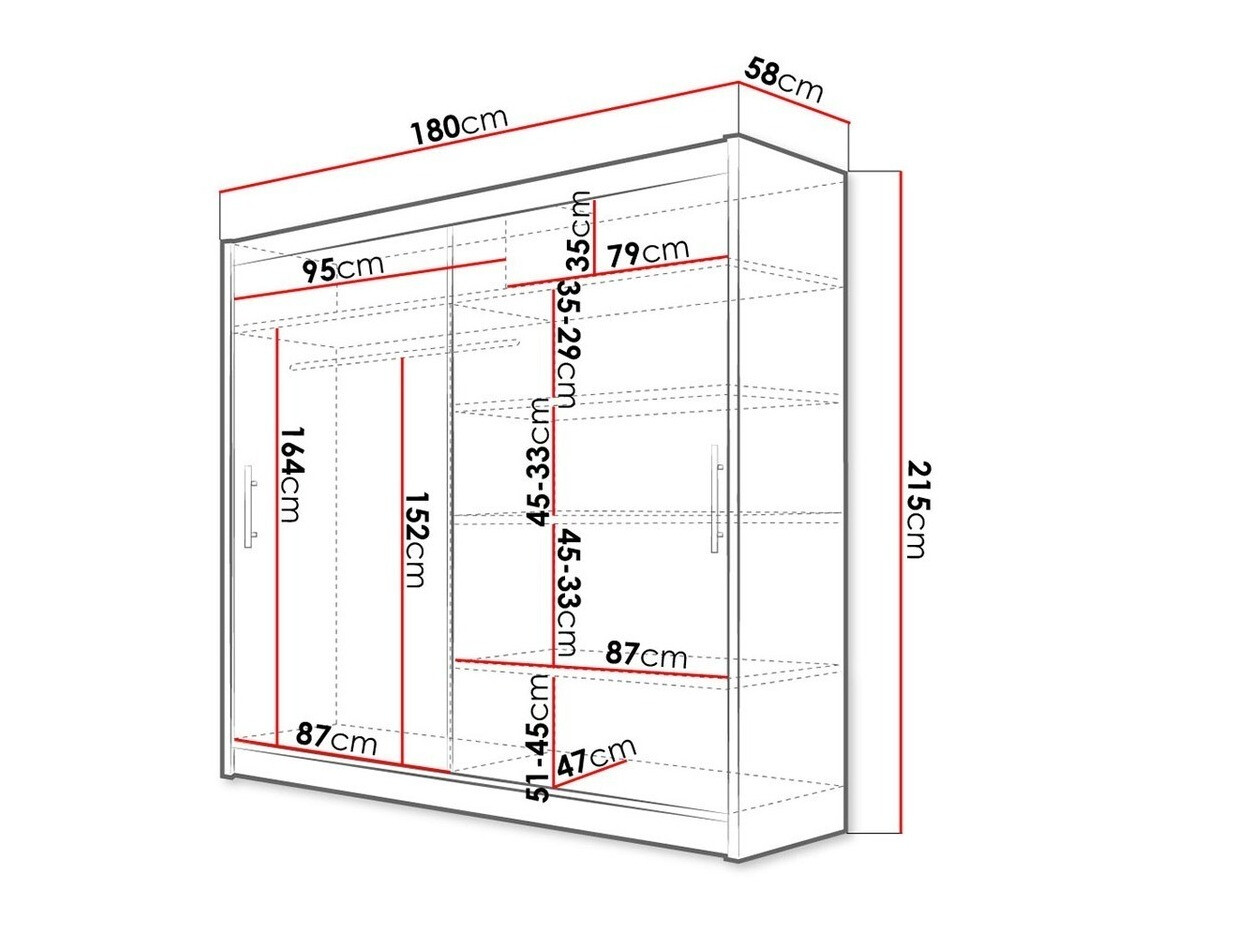 Kledingkast Closico 100 (Wit)
