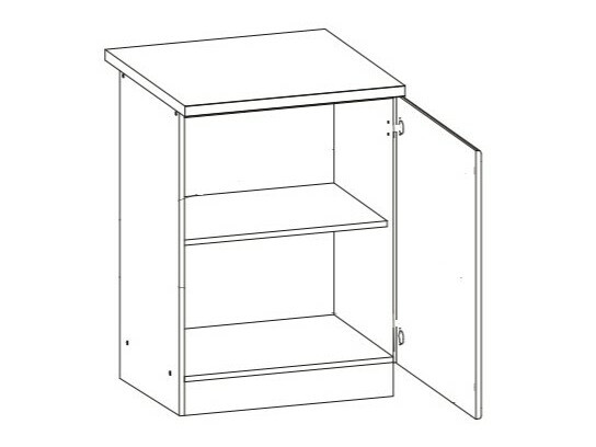 Modulaire kast met deuren Eli Dark 100