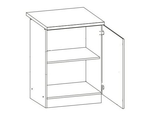 Modulaire kast met deuren Eli Dark 103
