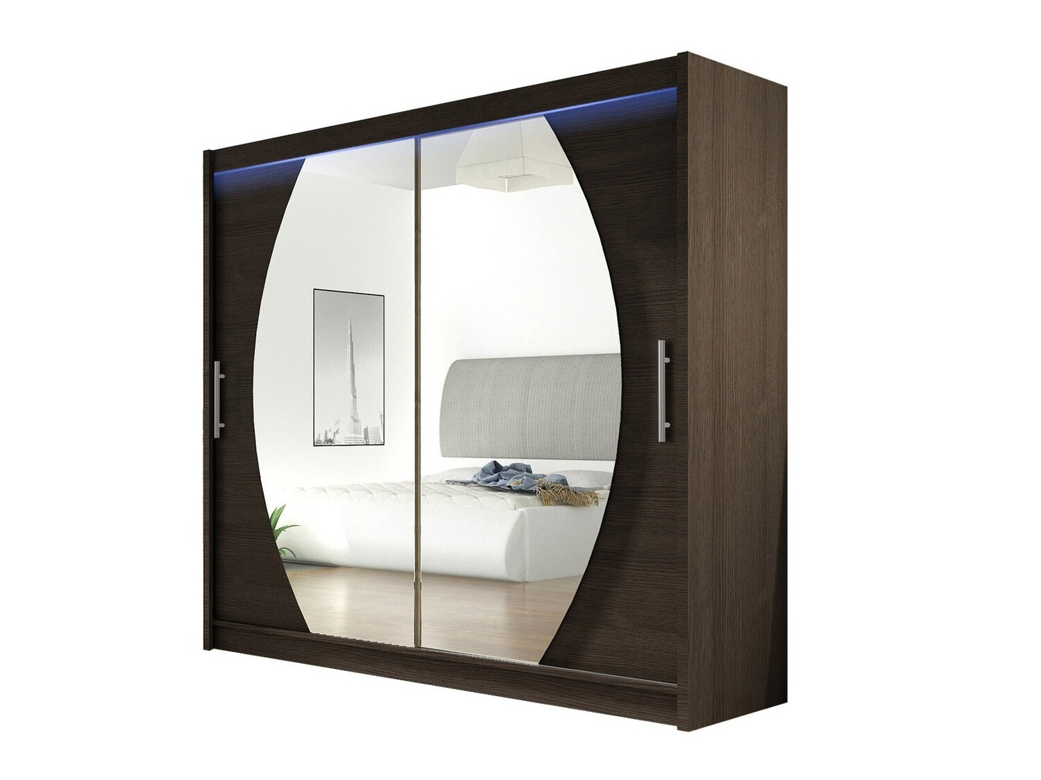 Kledingkast Closico 102 (Donkere eik)