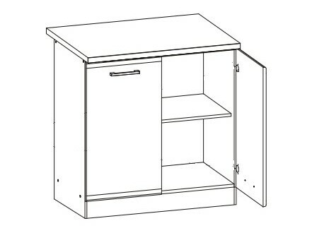 Modulaire kast met deuren Eli Dark 105
