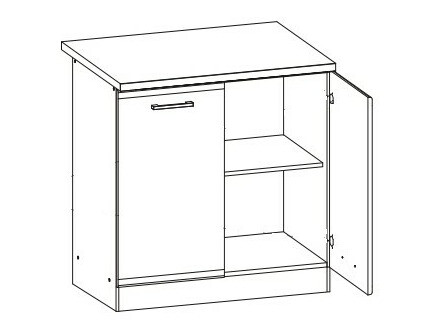 Modulaire kast met deuren Eli Light 106