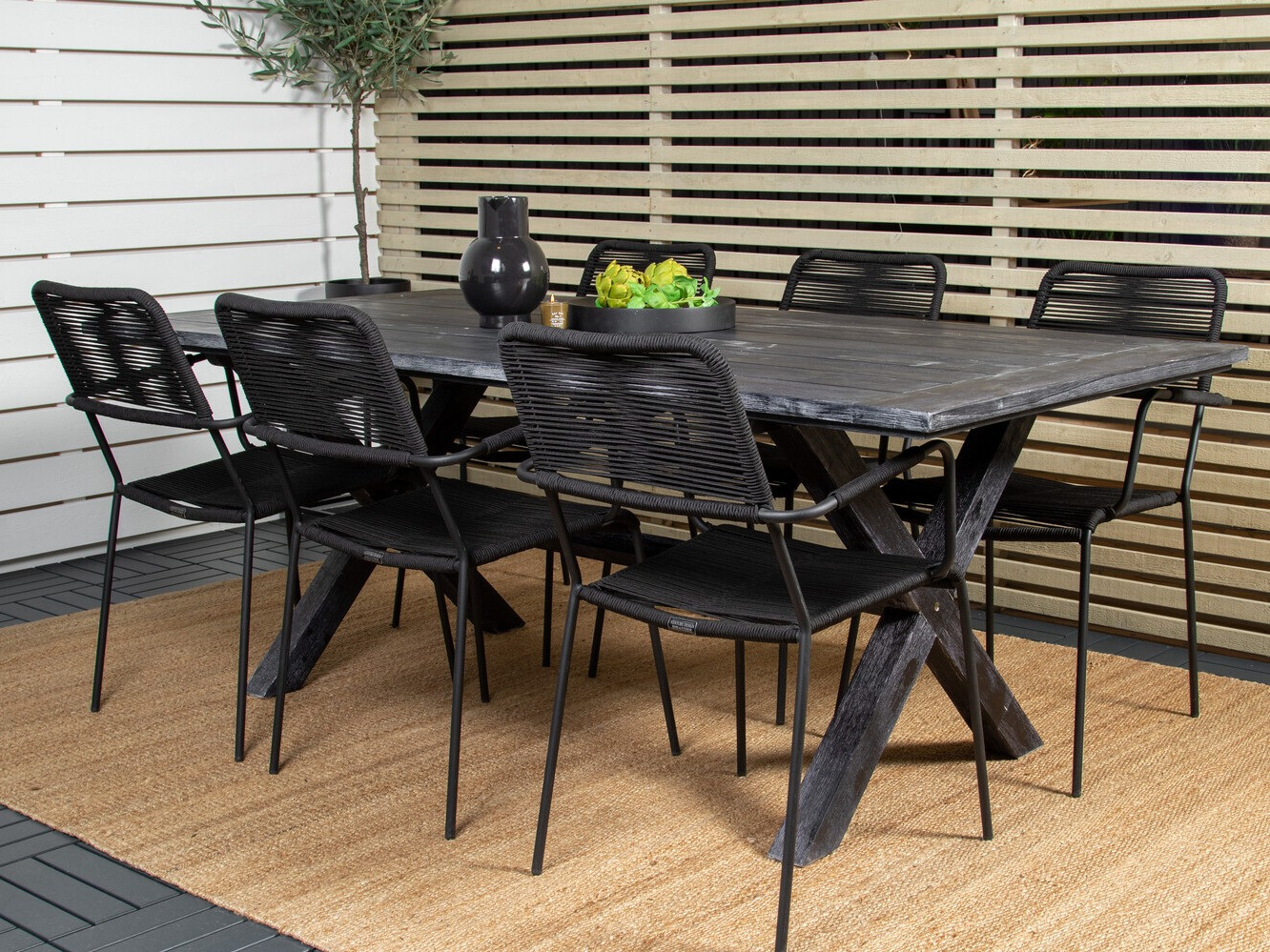 Tafel en stoelen set Dallas 2872