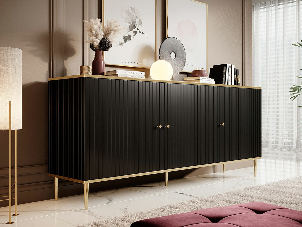 Dressoir Arces (Zwart + Gouden)