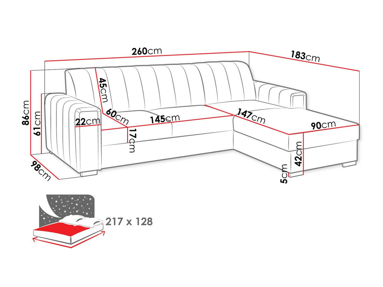 Hoekbank Columbus 166 (Manila 35)